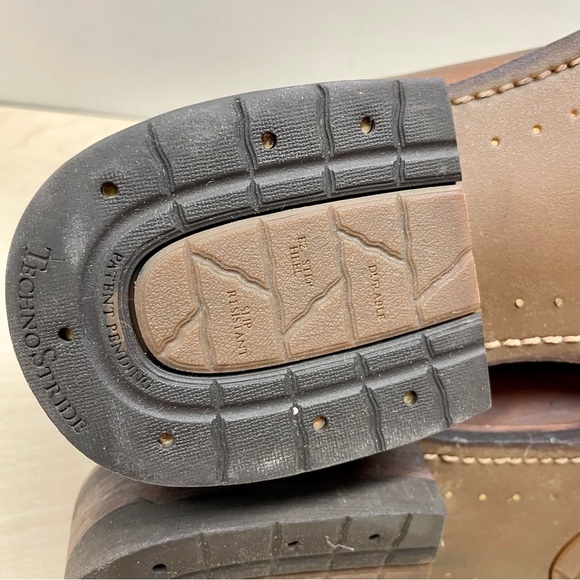 (SOLD) Rocky Boots 12” Western Brown Slip On Square Toe 13W - Picture 2 of 12